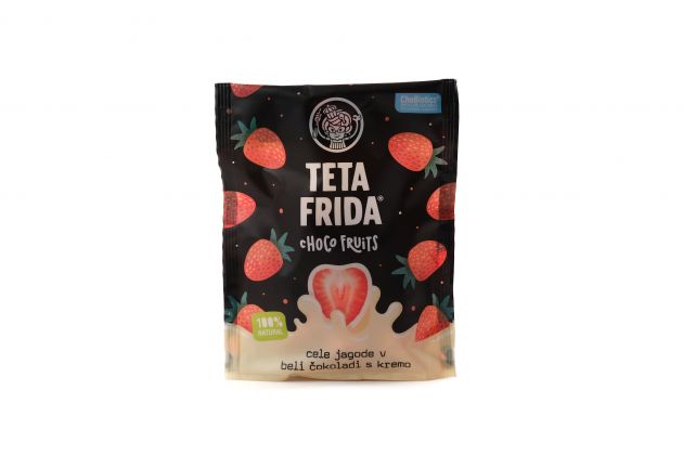Choco fruits Cele jagode v beli čokoladi s kremo