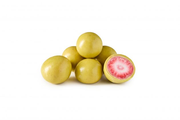 premium Choco fruits Whole strawberries in white chocolate with pistachio