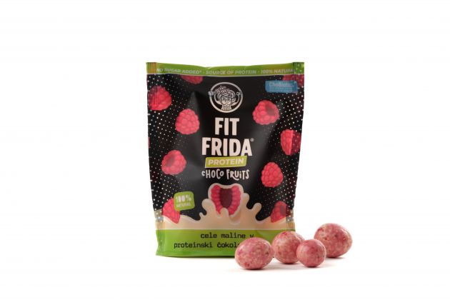 premium Choco fruits whole raspberries in white chocolate with cream