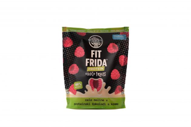 premium Choco fruits whole raspberries in white chocolate with cream