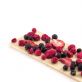 White chocolate with black and red currants, strawberry and raspberry