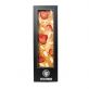White chocolate with strawberry, orange and almonds