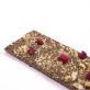 Milk chocolate with raspberry, peach and orange peel