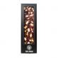 Milk chocolate with almonds, peach and rose flowers