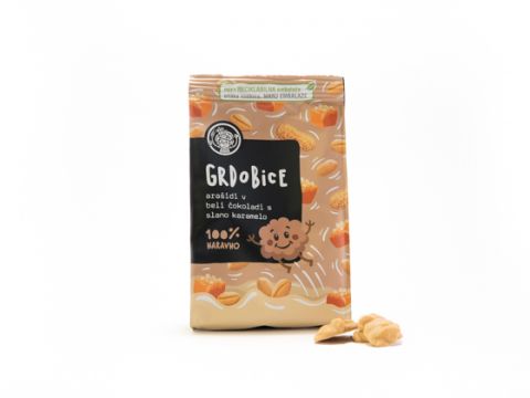 Crunchies - Peanuts in white chocolate with salted caramel