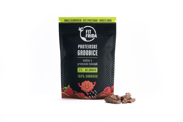 Protein Crunchies - Raspberries in protein chocolate
