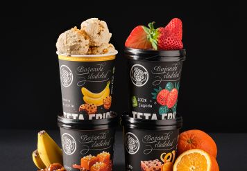 New packaging of Divine gourmet ice creams in Hofer