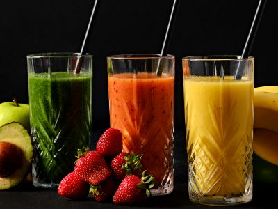Summer refreshment with smoothies